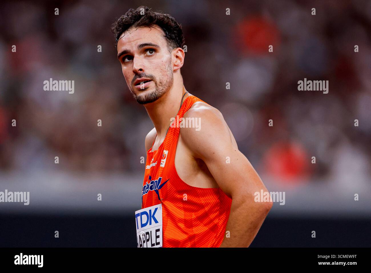 Man Chapple Samuel Chapple of the Netherlands looks dejected after competing in the ...