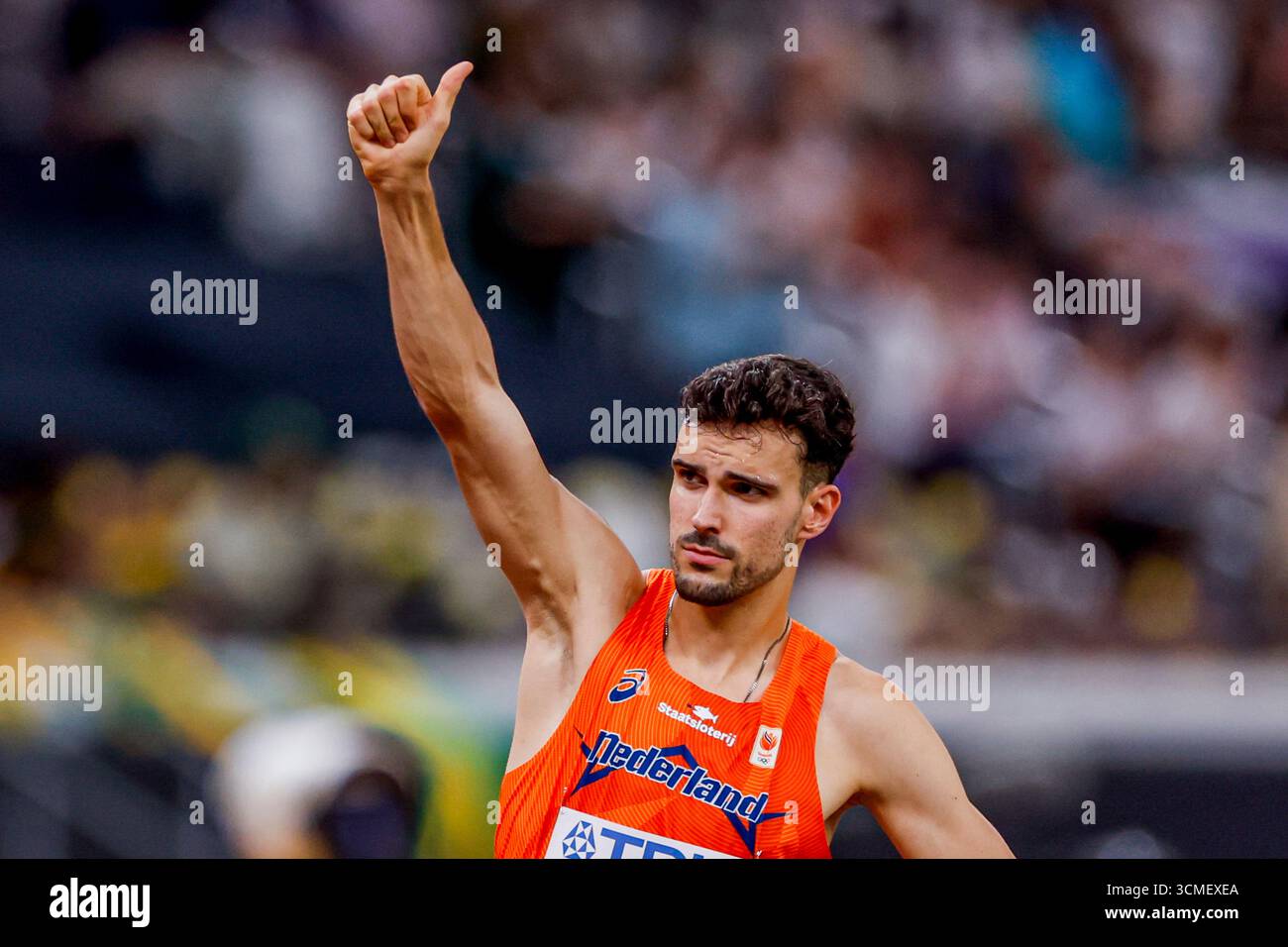Man Chapple Samuel Chapple of the Netherlands looks on before competing in the Men ...