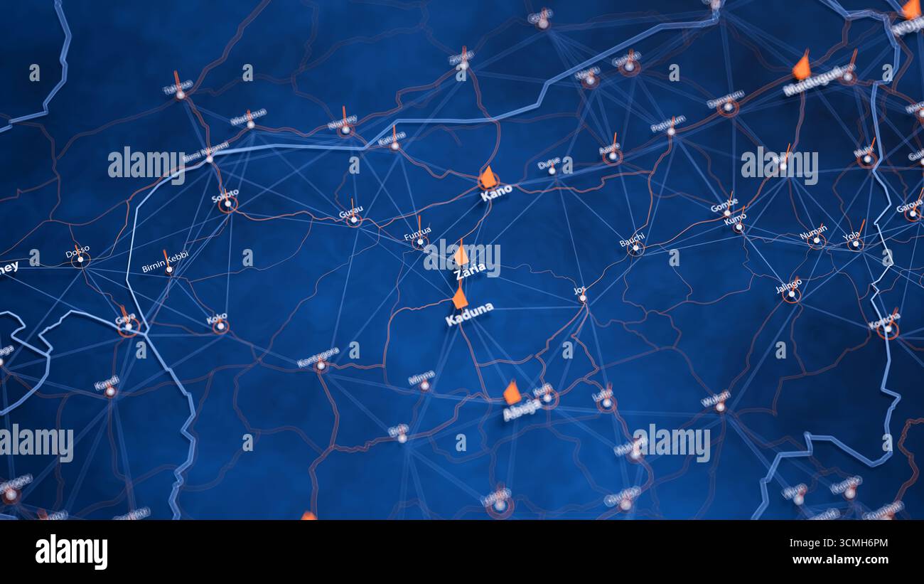 Visual Map Data Zaria map big data visualization. Futuristic map infographic of city in ...