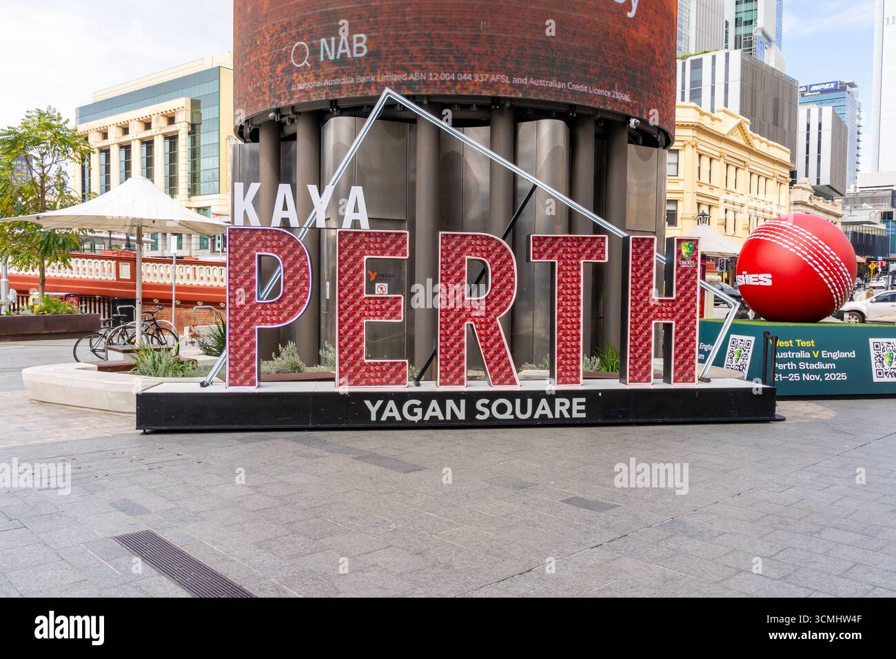 Perth Photo Sign Perth ground sign at Yagan Square in Perth, Australia Stock Photo - Alamy