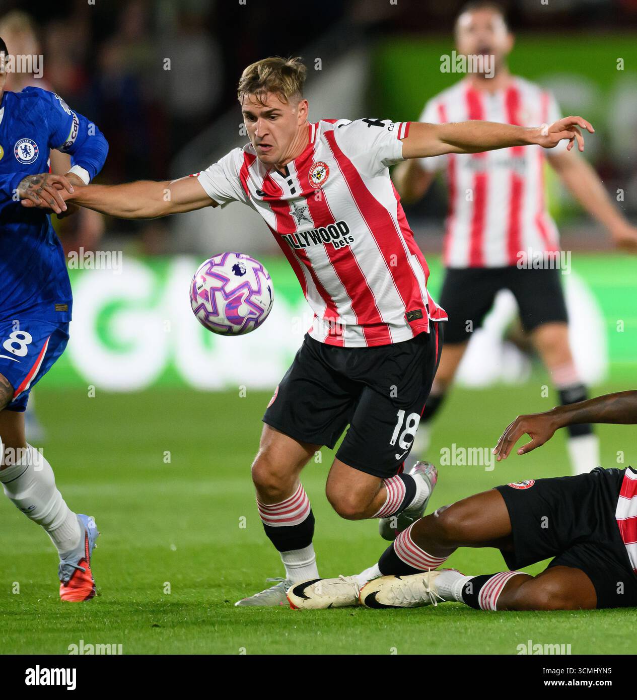 London, UK. 13th Sep, 2025. Brentford v Chelsea - Premier League - Gtech Community Stadium. Brentford's Yehor Yarmoliuk in action. Picture Credit: Mark Pain/Alamy Live News Stock Photo