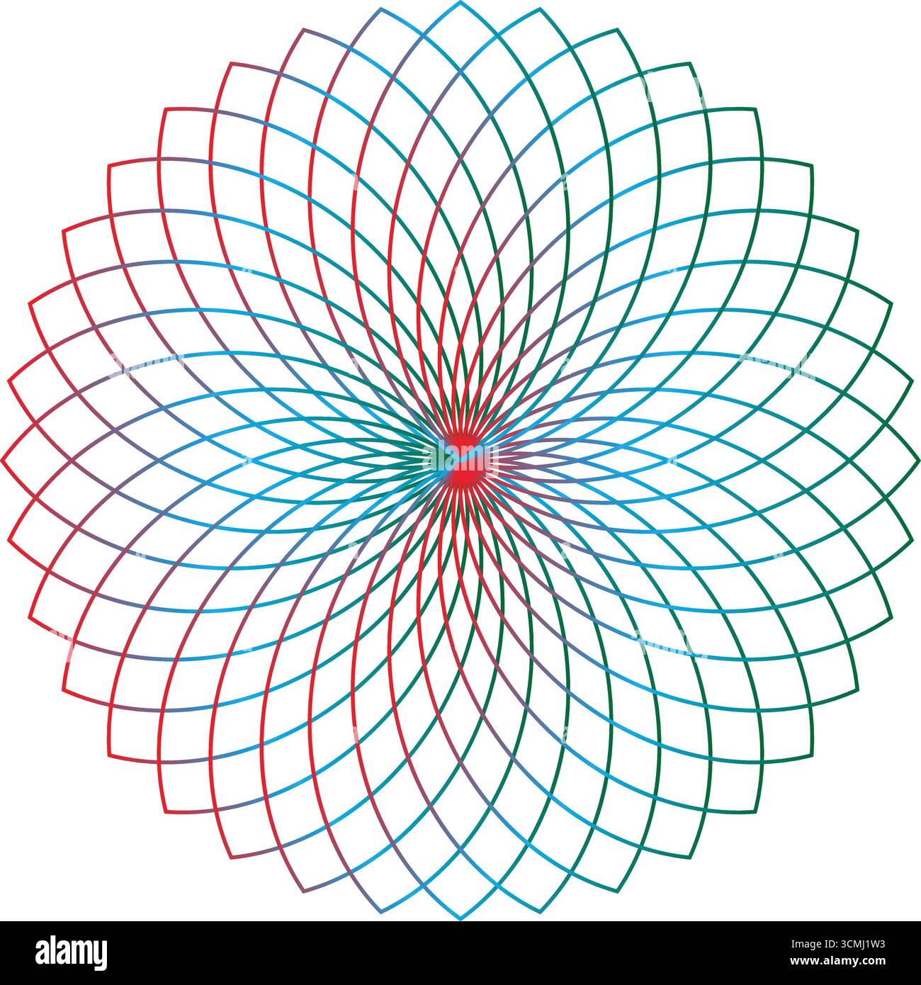 Floral vector pattern with mandala design and colorful decorative elements Stock Vector
