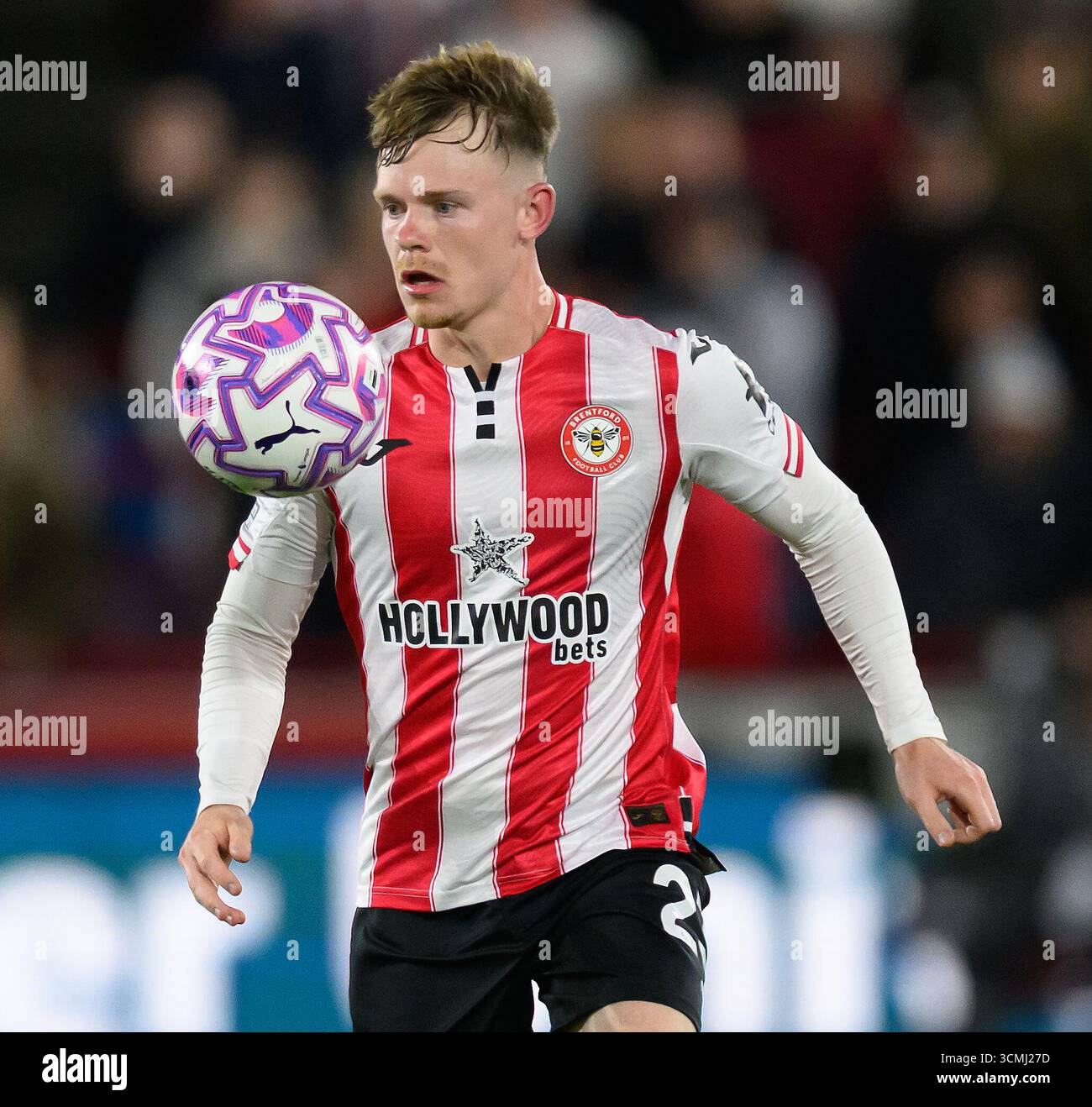 London, UK. 13th Sep, 2025. Brentford v Chelsea - Premier League - Gtech Community Stadium. Brentford's Keane Lewis-Potter in action. Picture Credit: Mark Pain/Alamy Live News Stock Photo