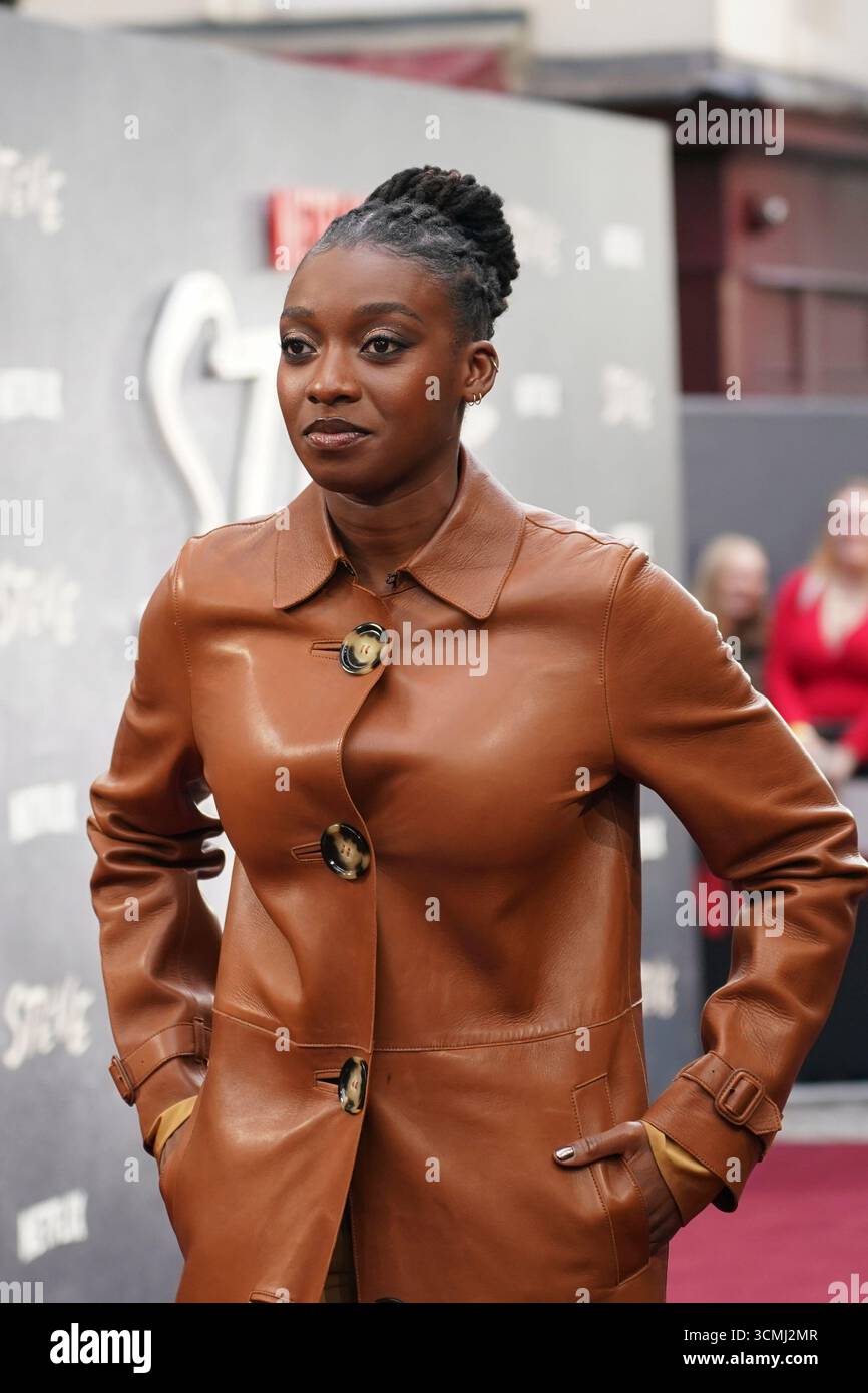 Simbi Ajikawo, whose stage name is Little Simz, poses for photographers ...