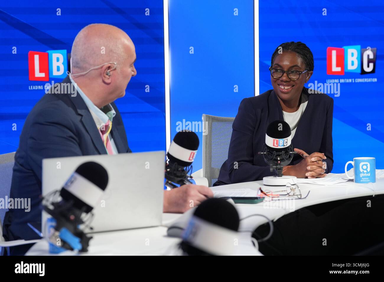 Conservative Party leader Kemi Badenoch during an appearance on LBC ...