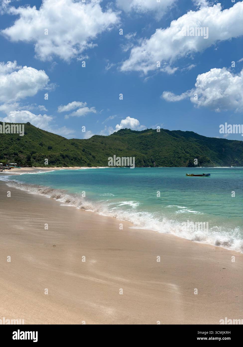 Mawun Beach in Tumpak, Lombok, Indonesia, February 2025 Stock Photo