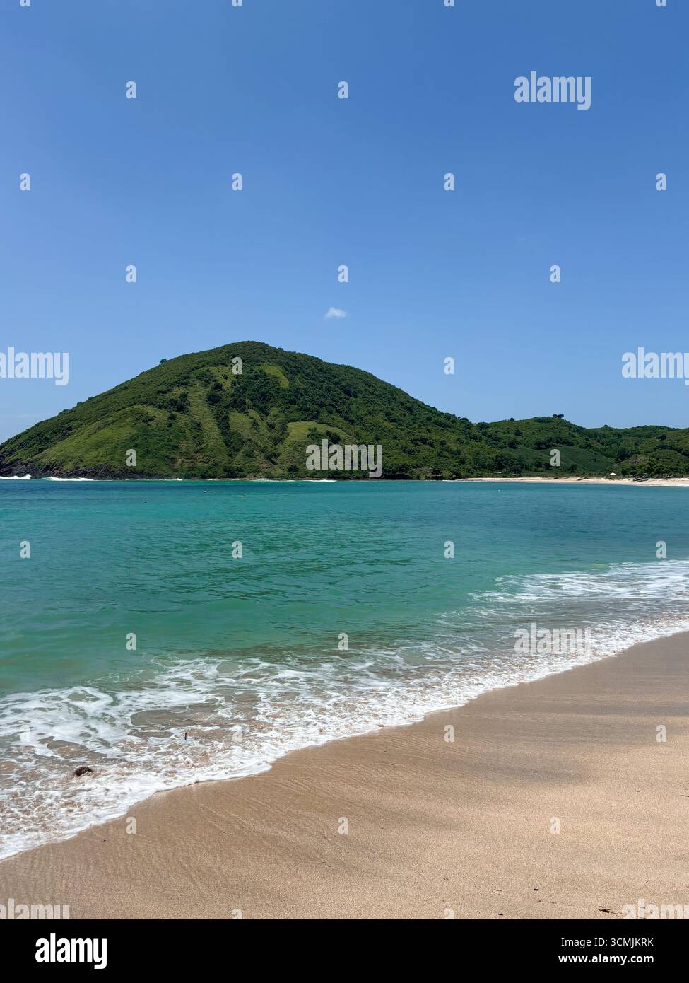 Mawun Beach in Tumpak, Lombok, Indonesia, February 2025 Stock Photo
