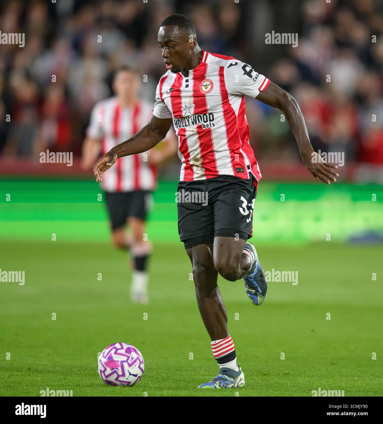 London, UK. 13th Sep, 2025. Brentford v Chelsea - Premier League - Gtech Community Stadium. Brentford's Michael Kayode in action. Picture Credit: Mark Pain/Alamy Live News Stock Photo