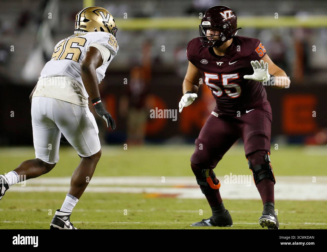 BLACKSBURG, VA - SEPTEMBER 06: Virginia Tech Hokies offensive lineman ...