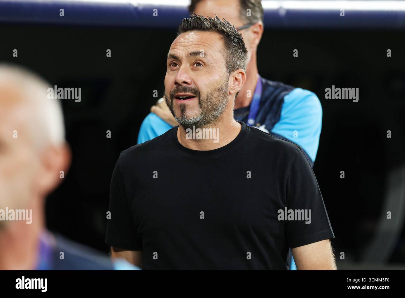 Roberto De Zerbi, head coach of Olympique de Marseille during the UEFA ...