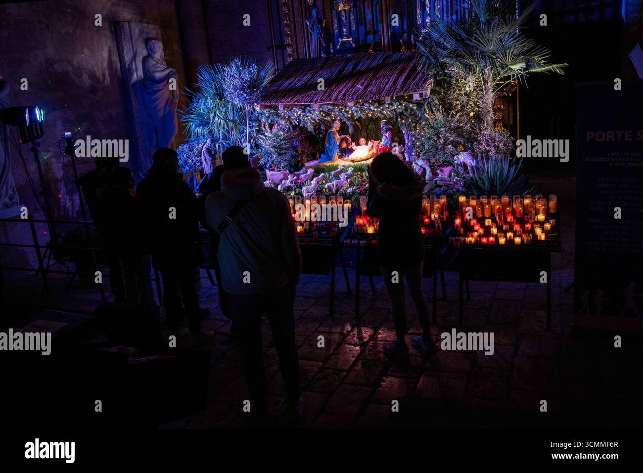 Chartres Nativity Chartres (south-west of Paris): Christmas time, nativity scene in Notre ...