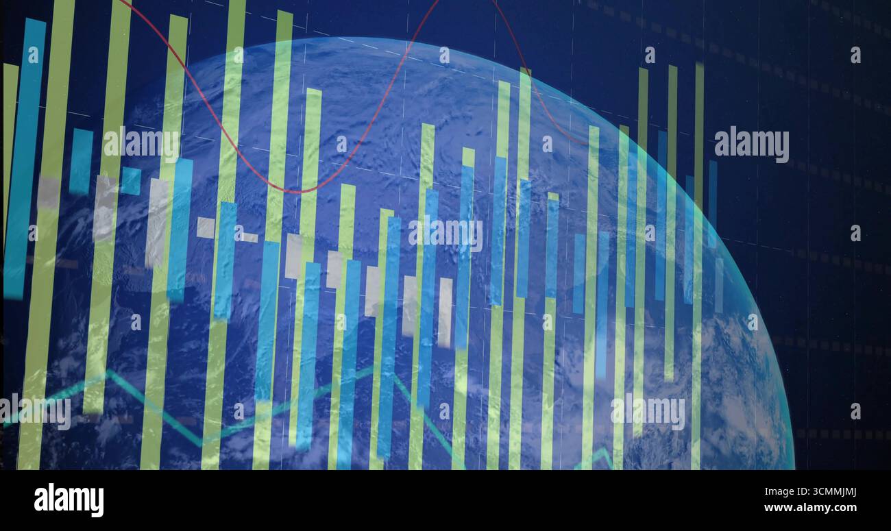 Digital grid overlaying earth hi-res stock photography and images - Alamy