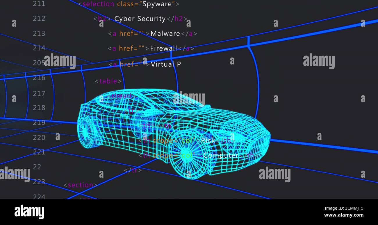 Displaying blue wireframe car hi-res stock photography and images - Alamy