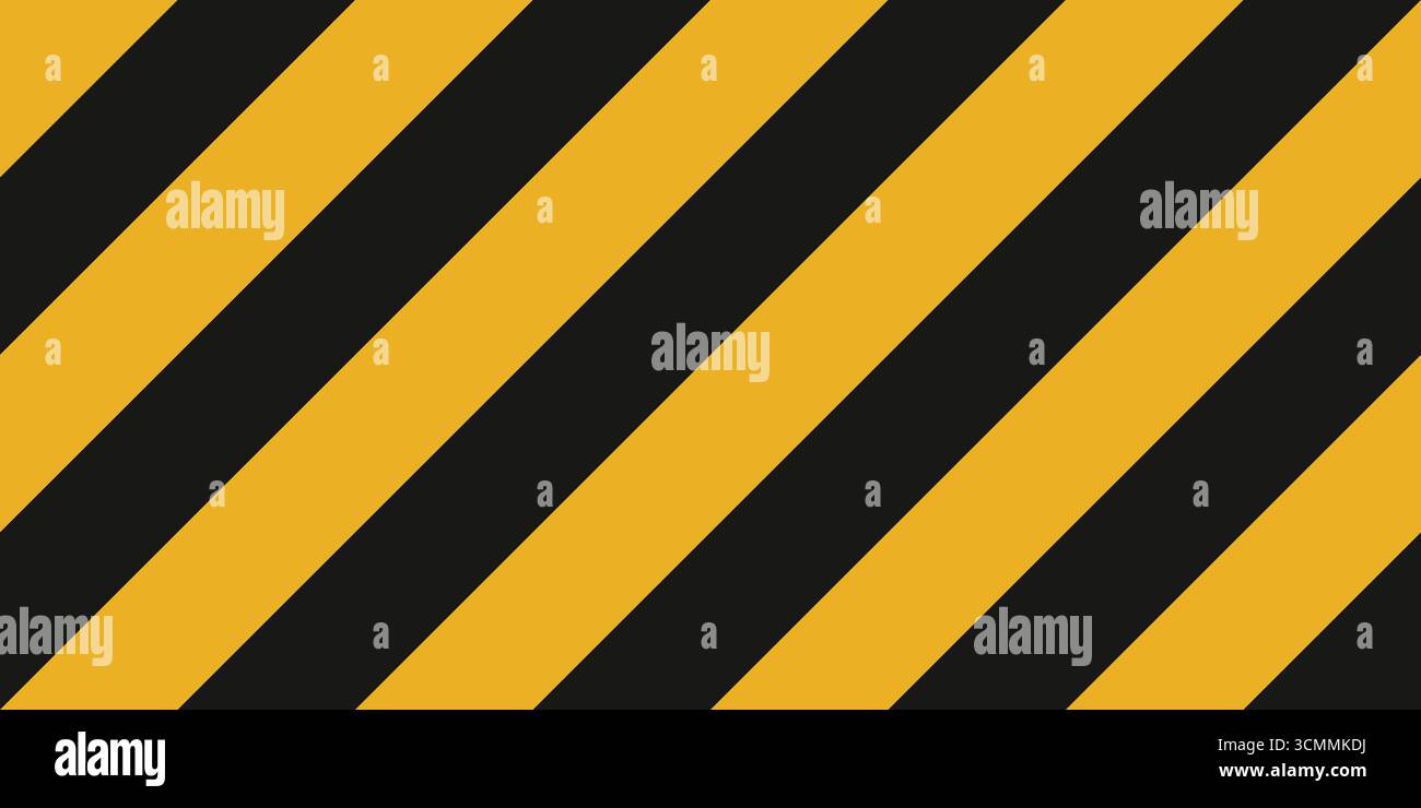 a diagonal caution stripes in seamless design Stock Vector