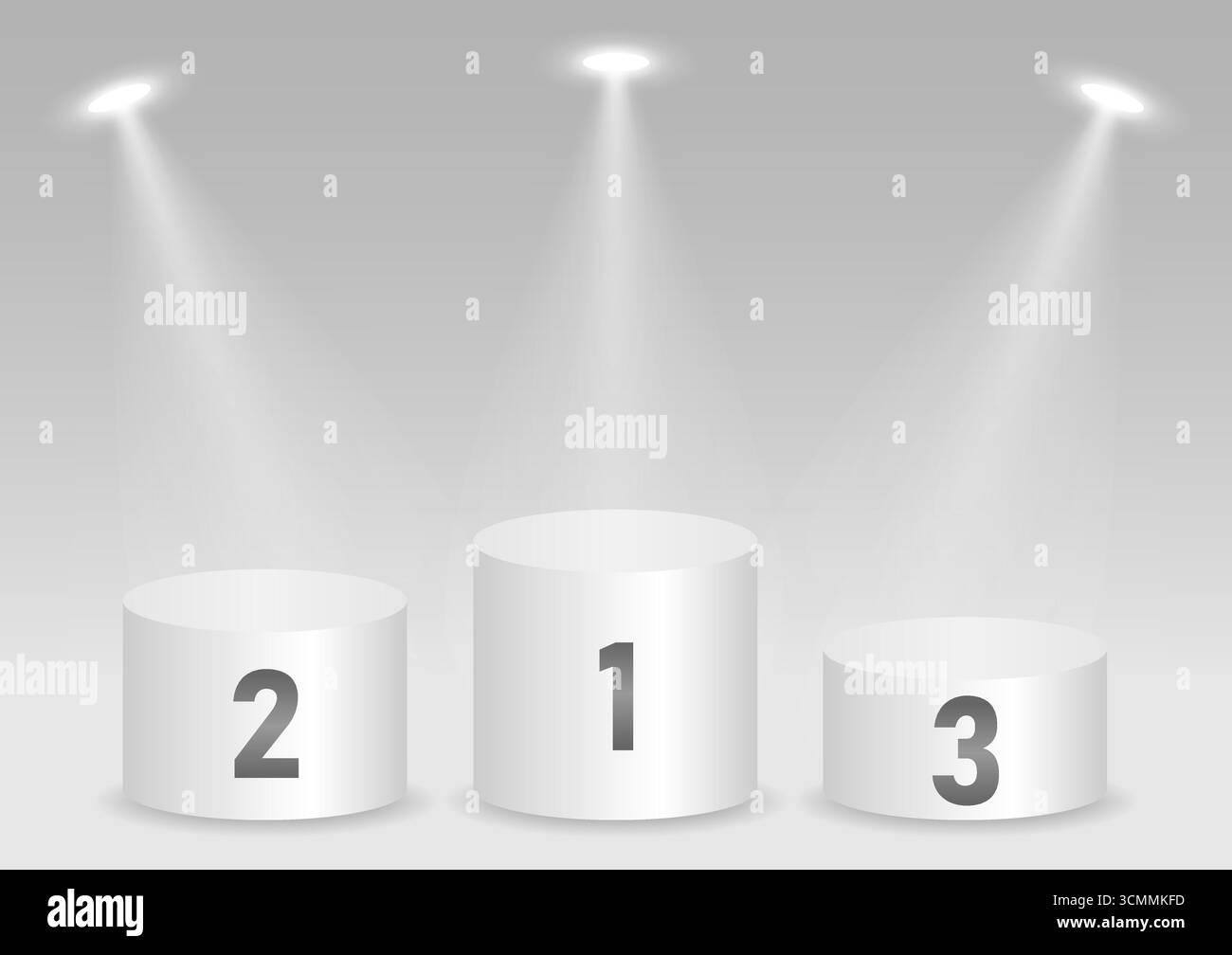 Sport Winners Podium Illuminated With Spotlights Pedestal Sport 