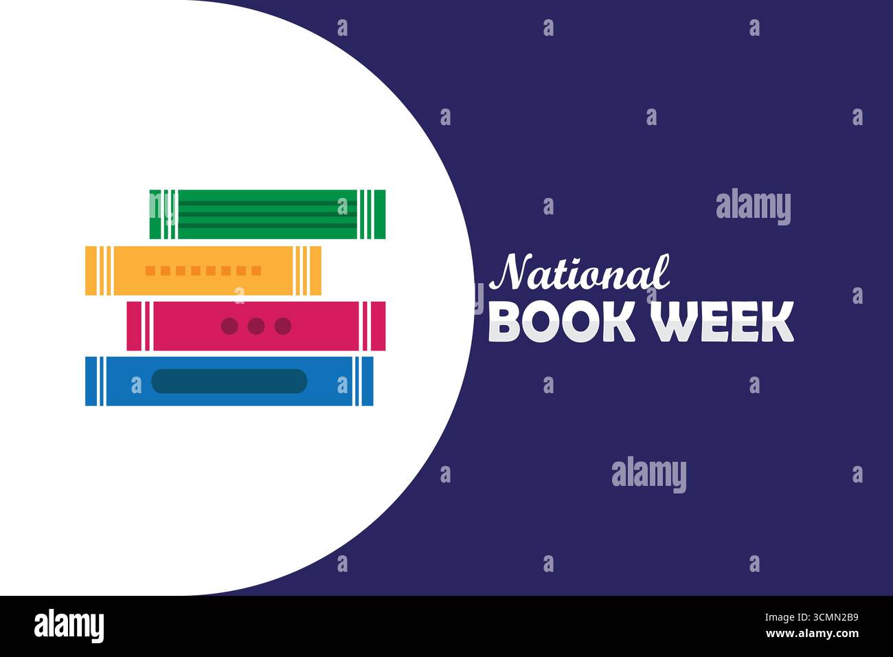 National Book Week. Background, poster, postcard, banner design. Vector ...