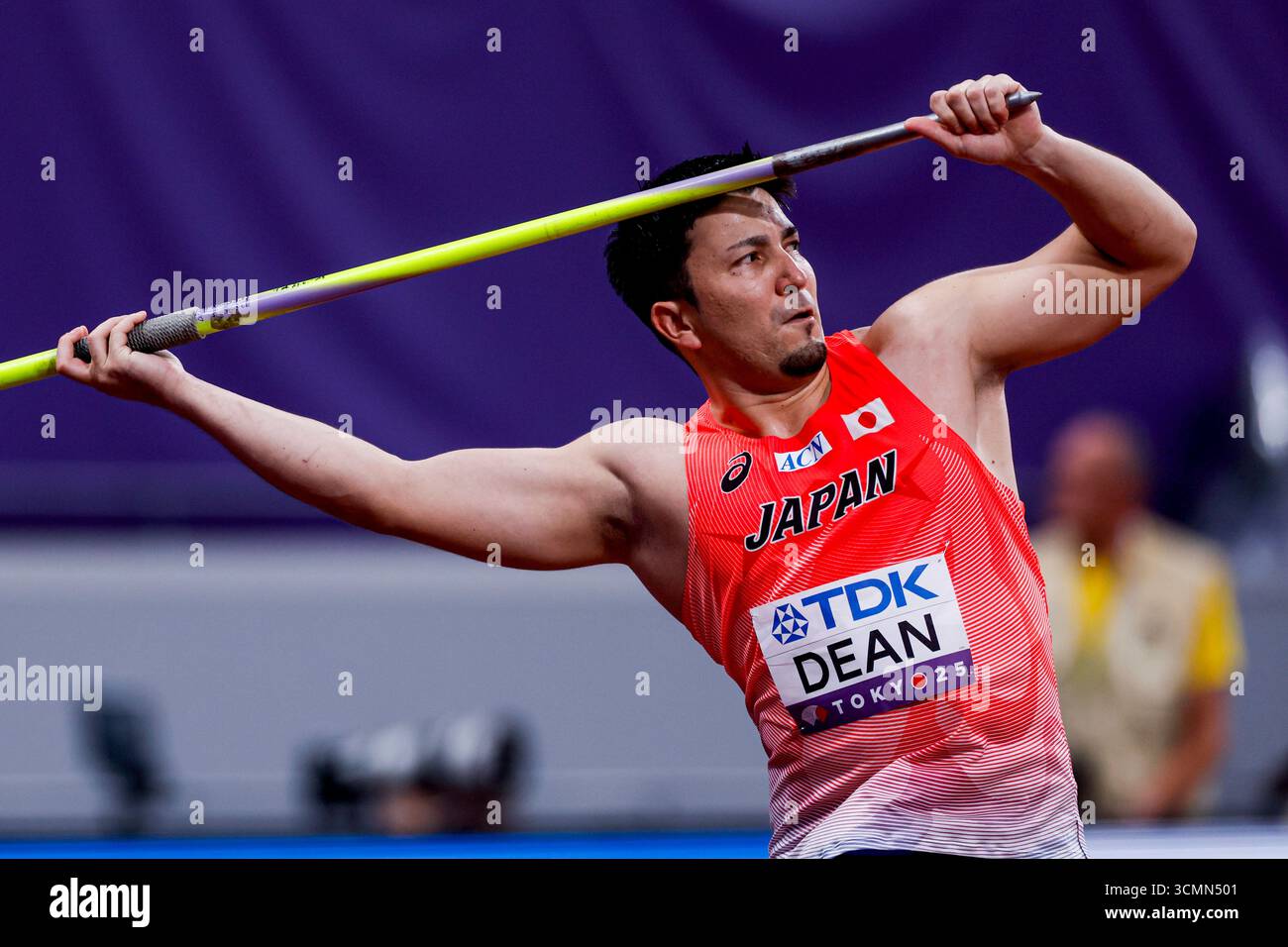 Roderick Deane Roderick Genki Dean of Japan competing in the Men's Javelin Throw ...