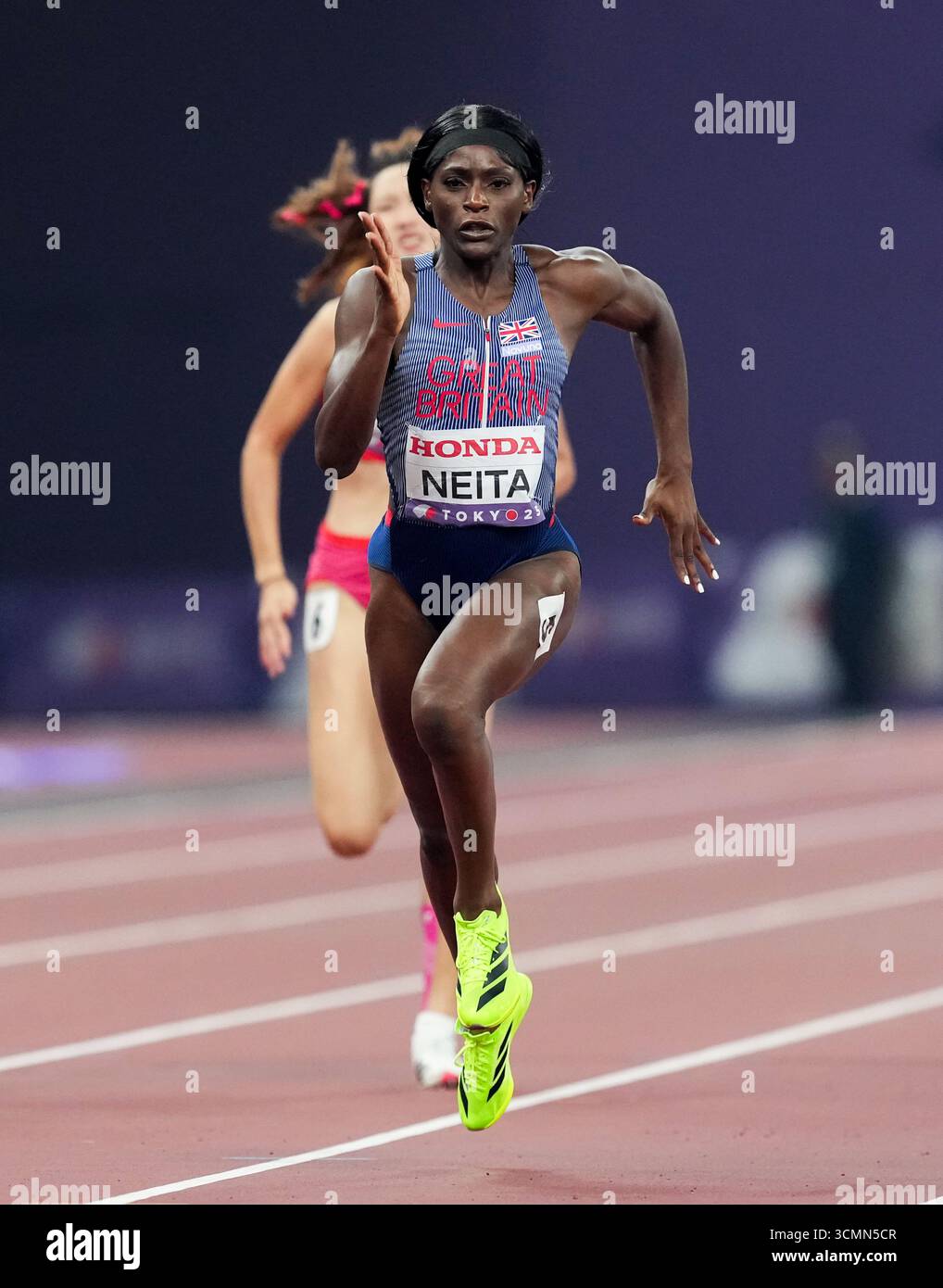 Daryll Neita of Great Britain during the Women’s 200m heat 4 on day ...