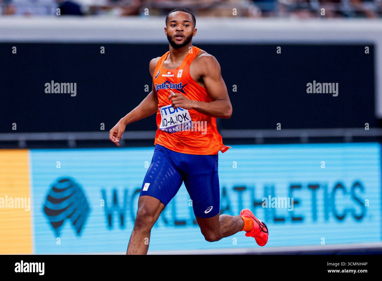 Xavi Mo-Ajok of the Netherlands competing in the Men's 200 Metres