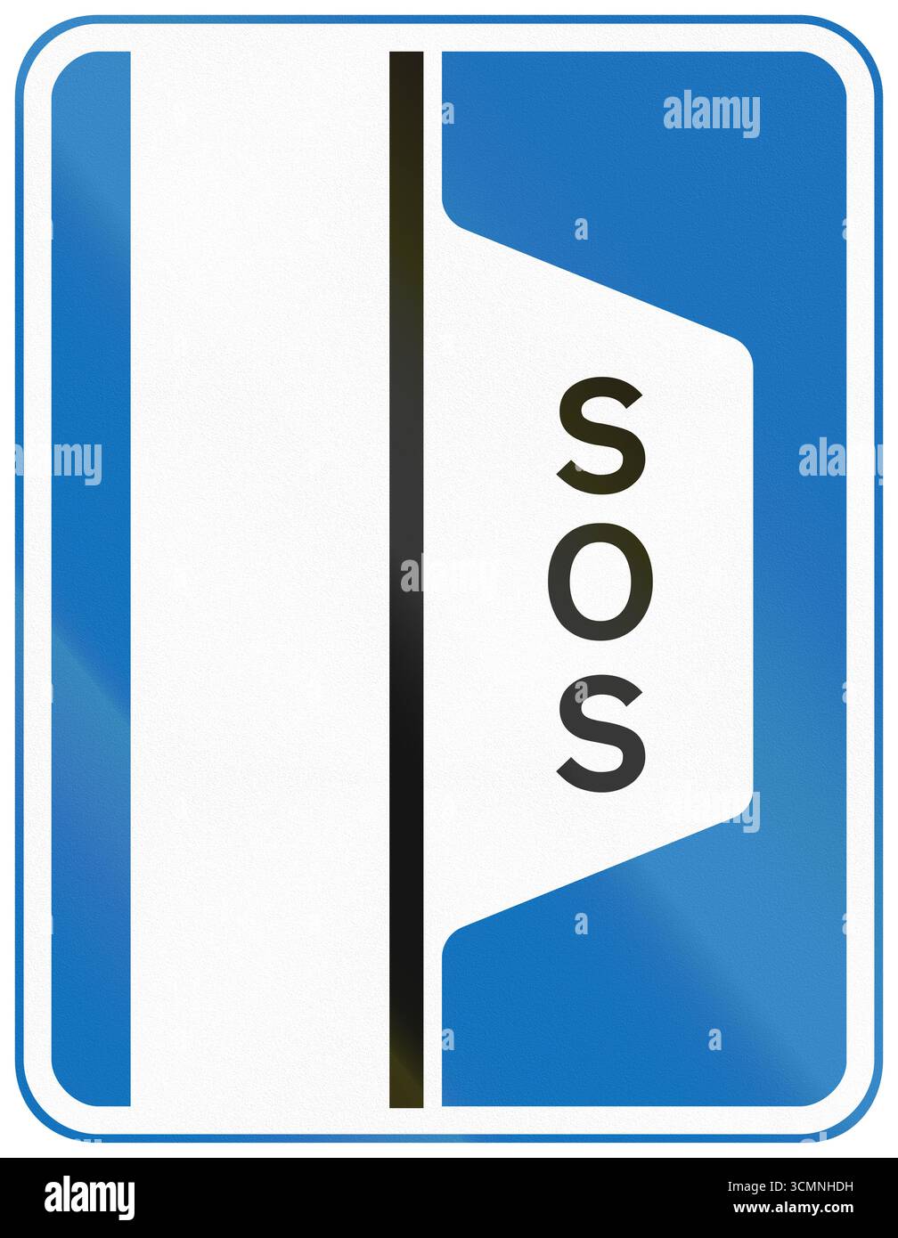 Danish indicatory road sign - Breakdown bay Stock Photo - Alamy