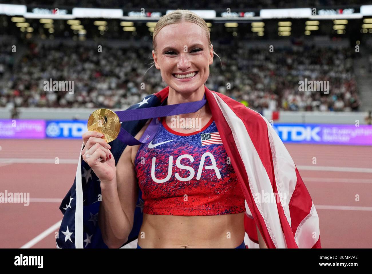 United States' Katie Moon celebrates after winning the women's pole ...