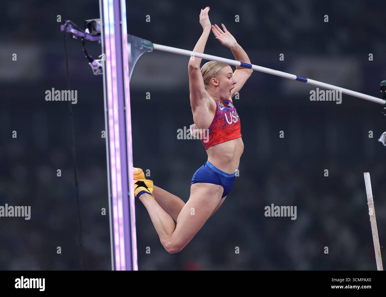 Katie MOON of United States makes an attempt 4.90 meters in the Women's ...
