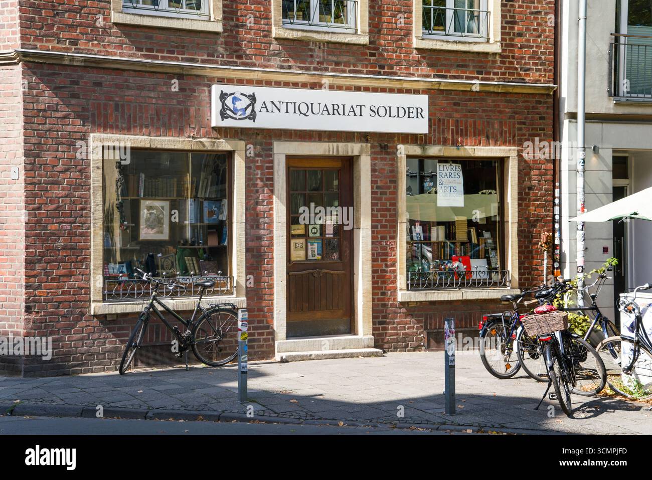 Solder Antiquarian bookshop, Wilsberg, film location of TV crime thriller Wilsberg, Münster, North Rhine-Westphalia, Germany, Europe Stock Photo