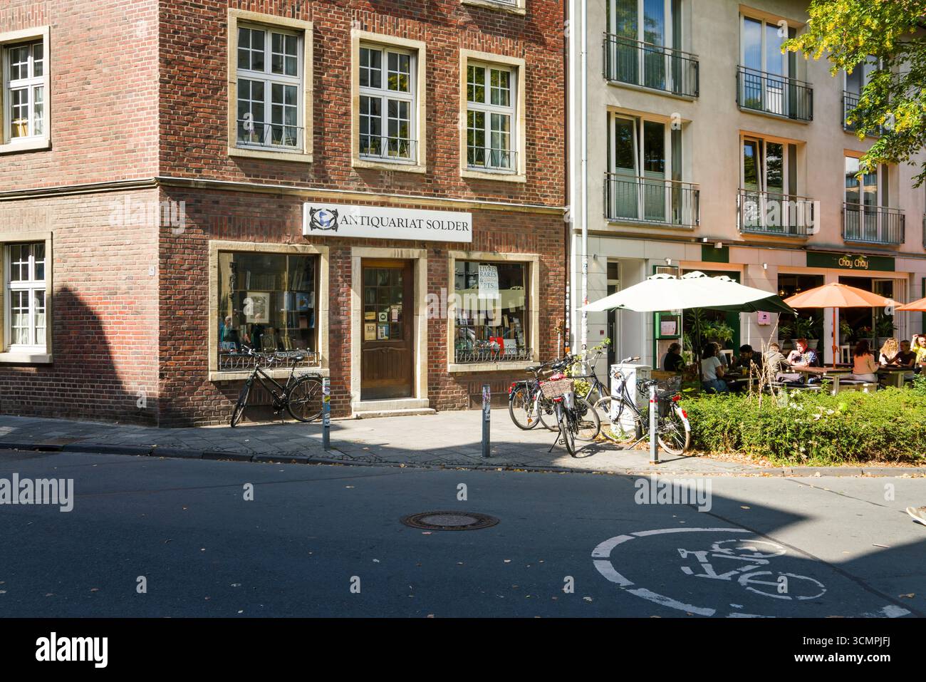 Solder Antiquarian bookshop, Wilsberg, film location of TV crime thriller Wilsberg, Münster, North Rhine-Westphalia, Germany, Europe Stock Photo