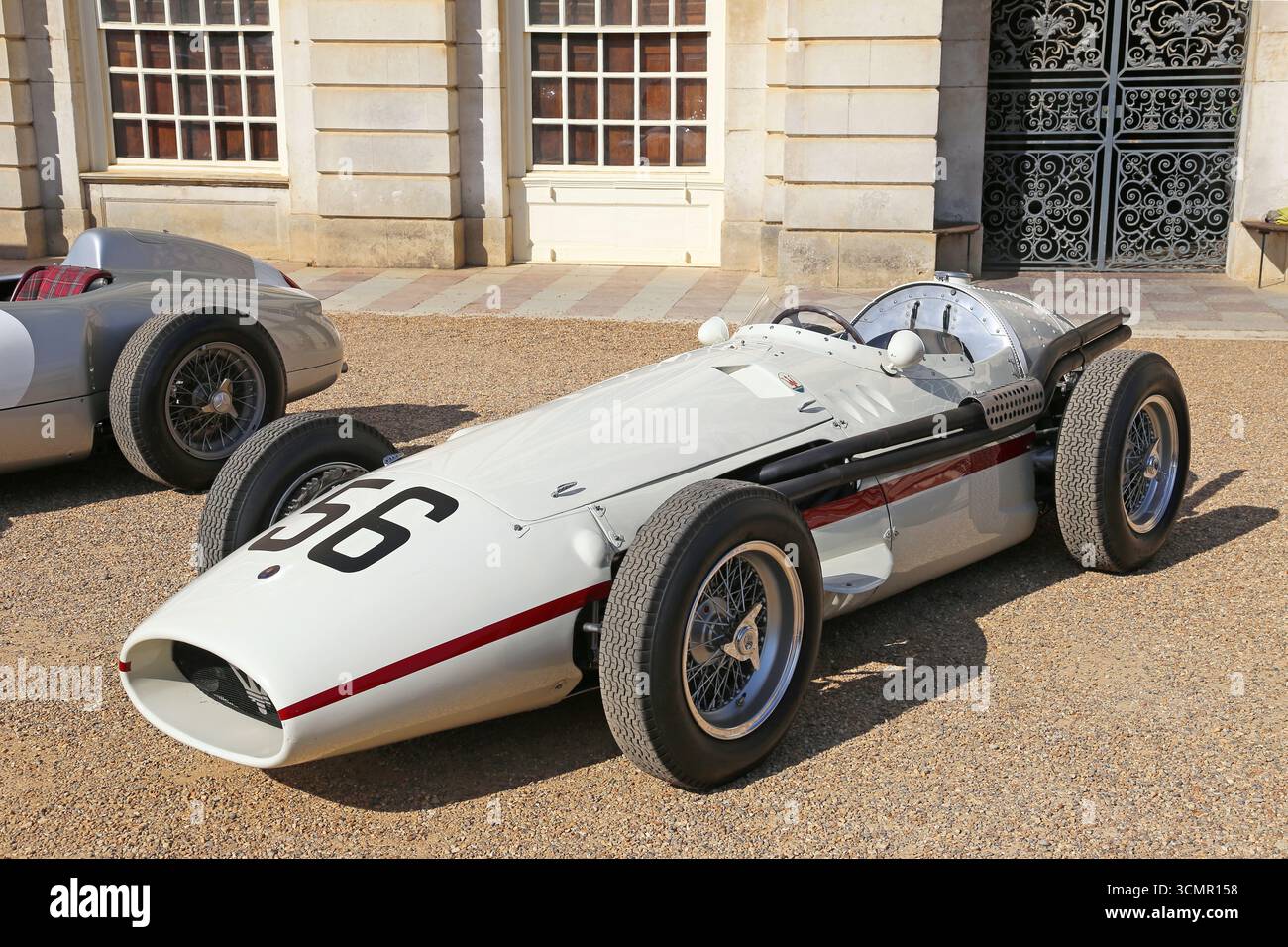 A classic 1958, Ferrari 246 F1 racing car, out for a test session on