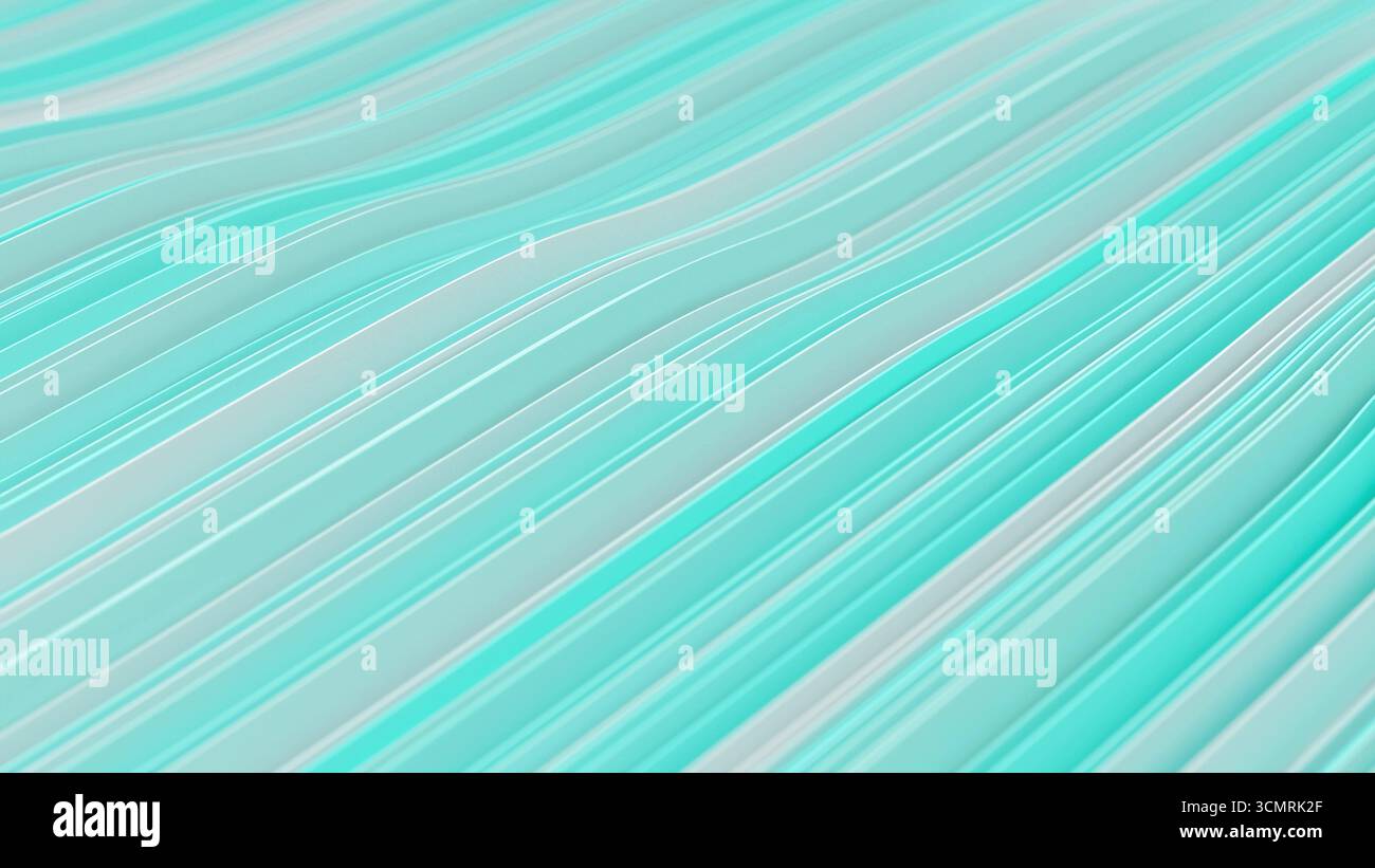 3d render abstract background with colorful waves in loop Stock Photo