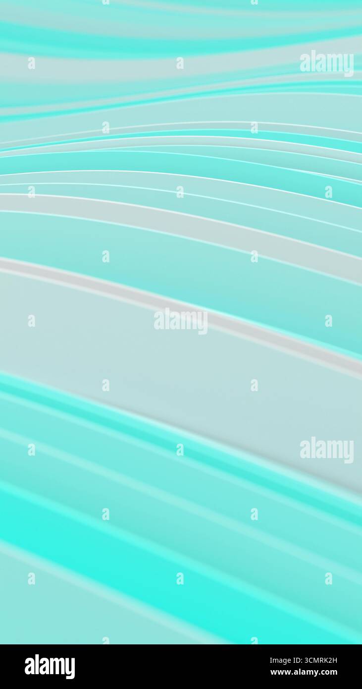 3d render abstract background with colorful waves in a vertical loop Stock Photo