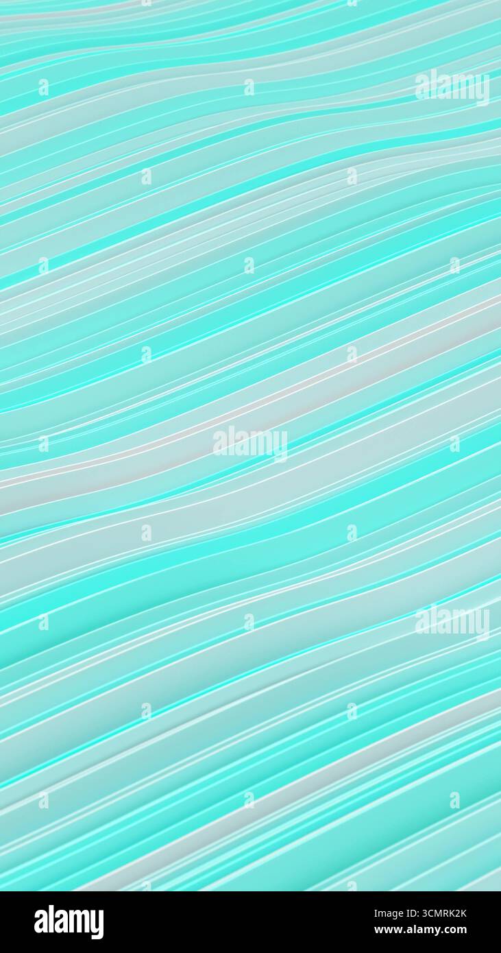 3d render abstract background with colorful waves in a vertical loop Stock Photo