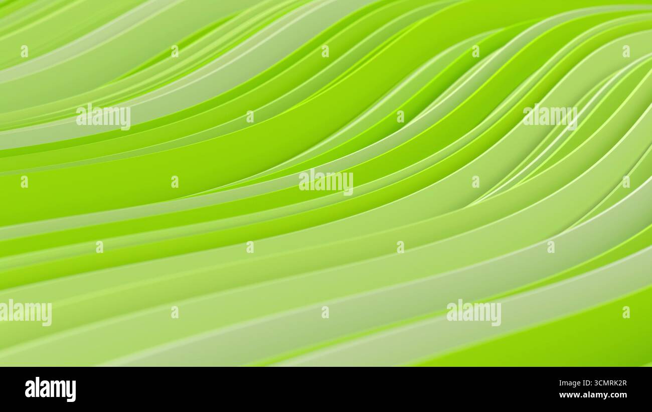 3d render abstract background with colorful waves in loop Stock Photo