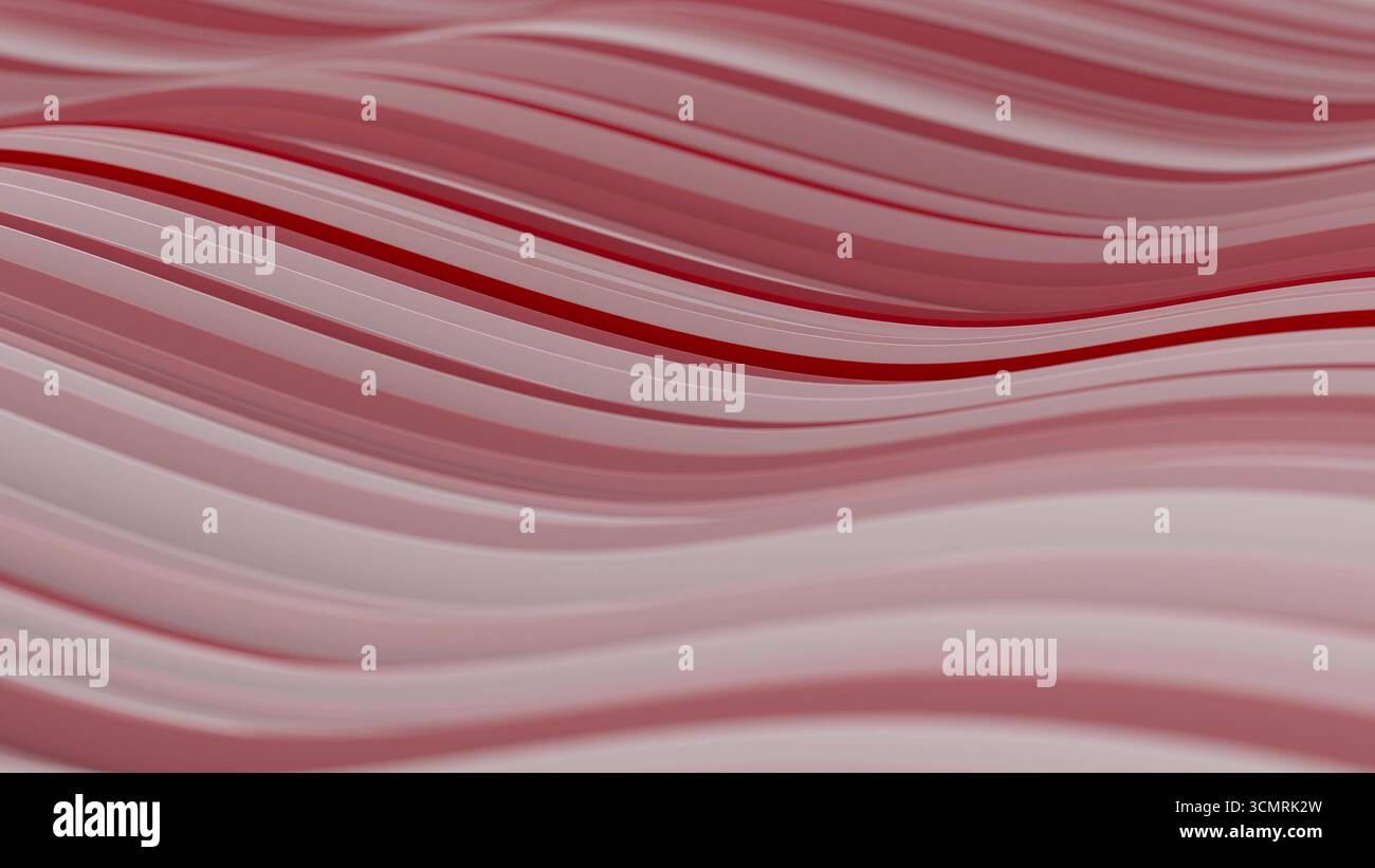 3d render abstract background with colorful waves in loop Stock Photo