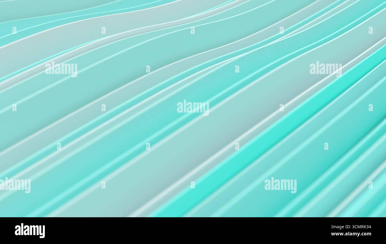 3d render abstract background with colorful waves in loop Stock Photo