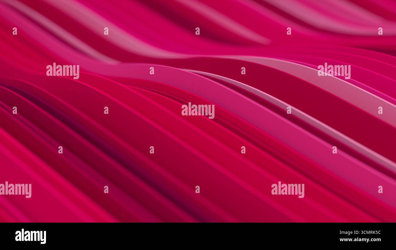 3d render abstract background with colorful waves in loop Stock Photo