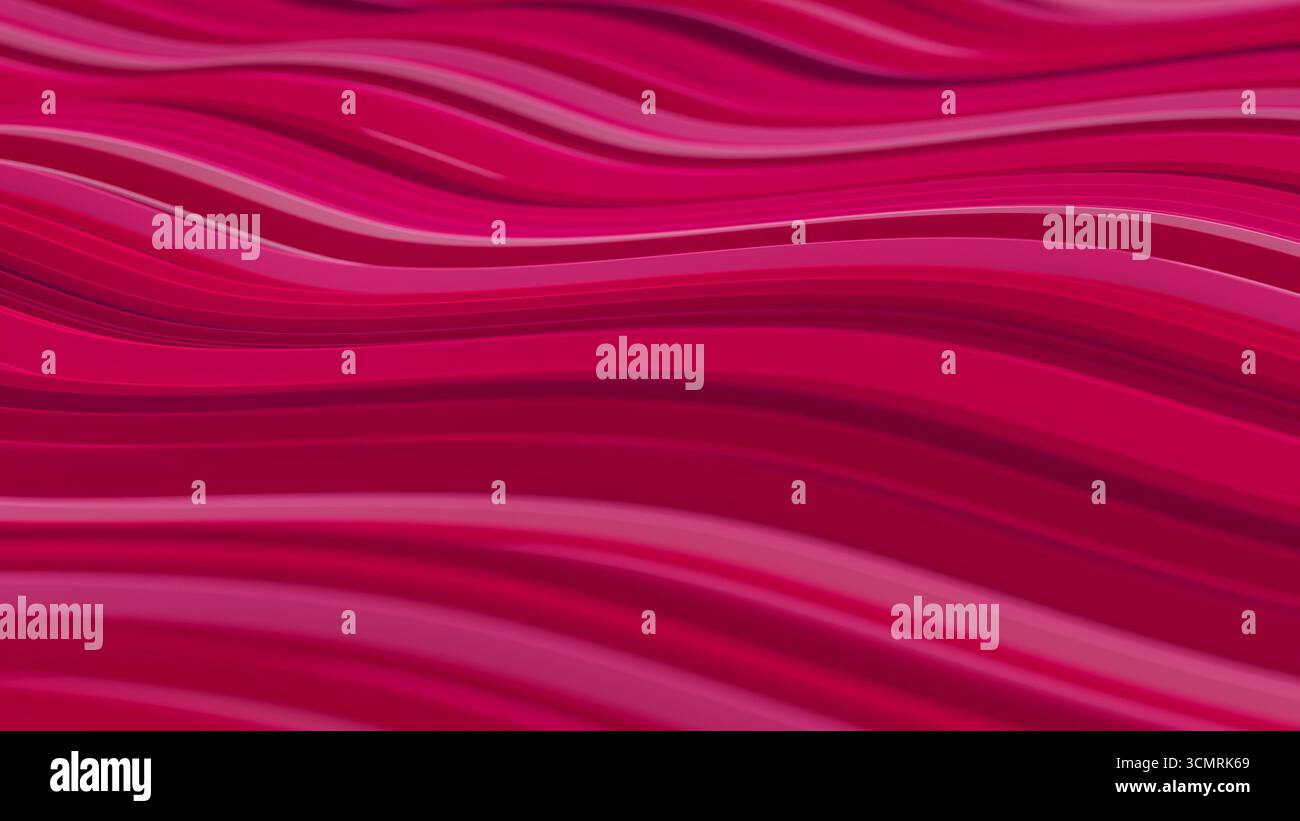 3d render abstract background with colorful waves in loop Stock Photo