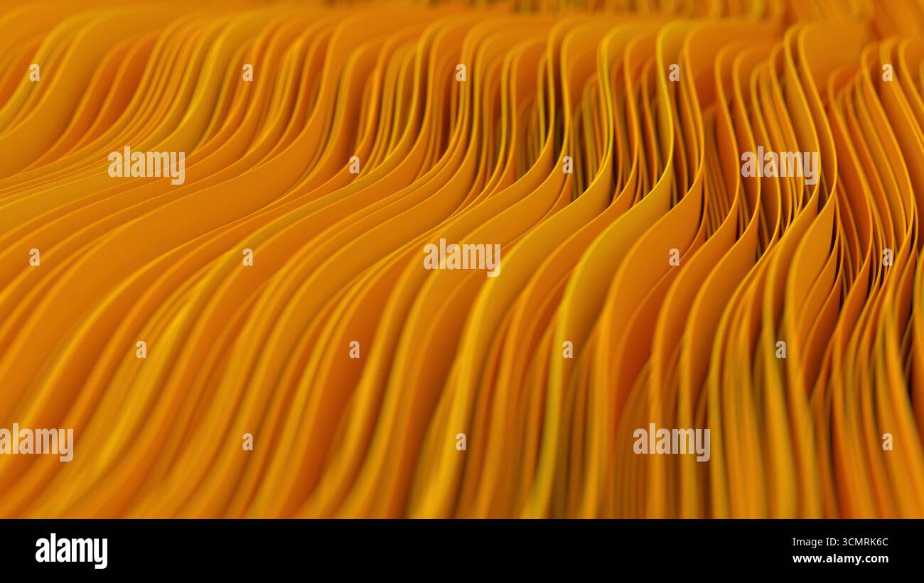 3d render abstract background with colorful waves in loop Stock Photo