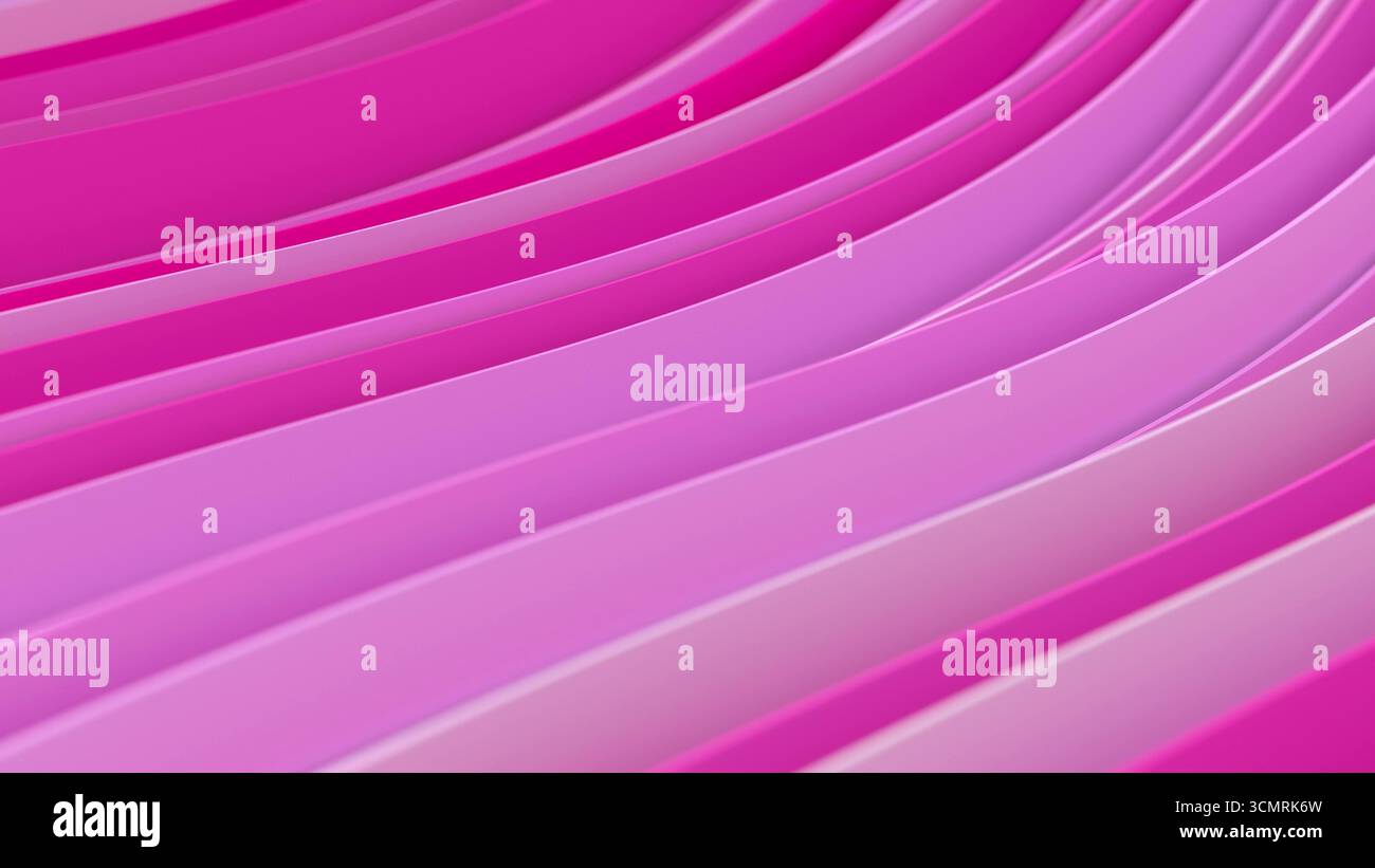 3d render abstract background with colorful waves in loop Stock Photo