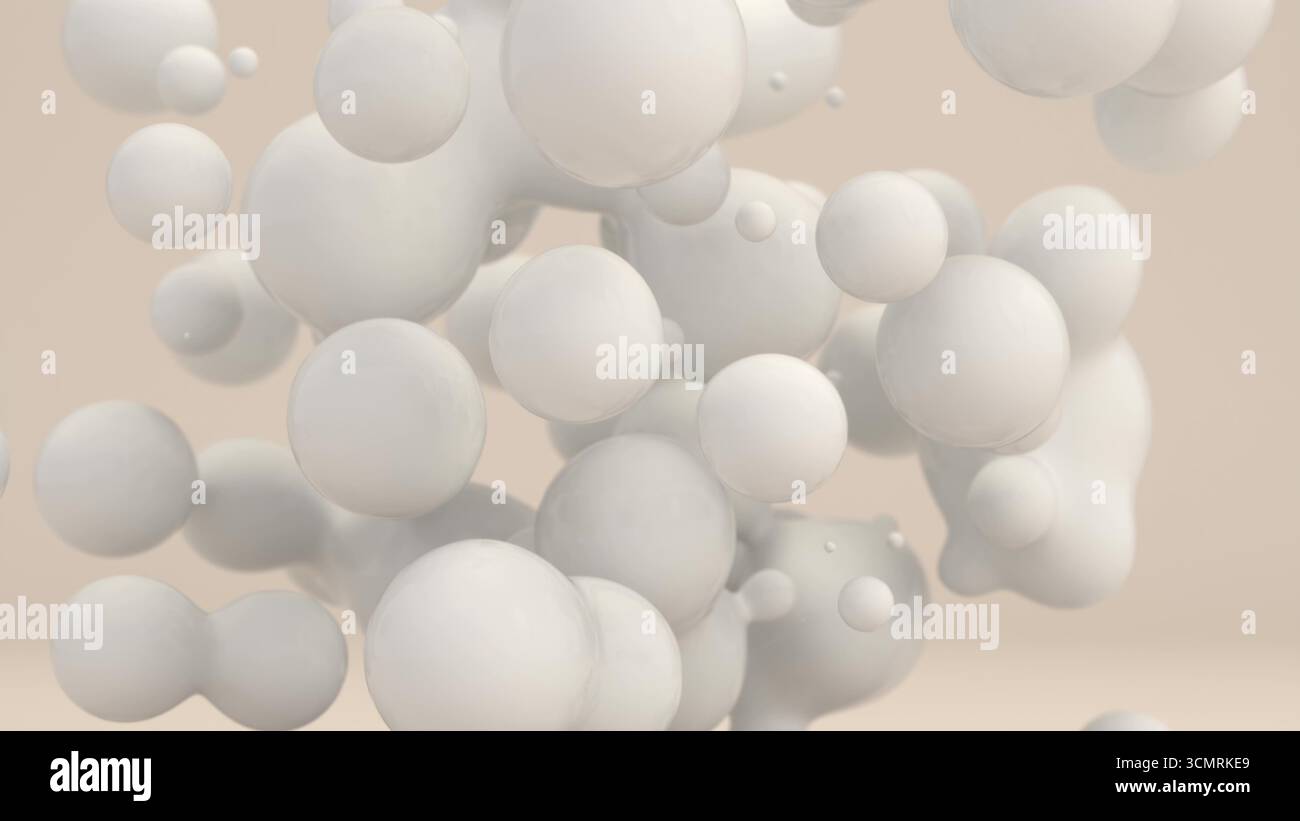 Abstract Liquid Spheres Floating 3D loop animation Stock Photo - Alamy