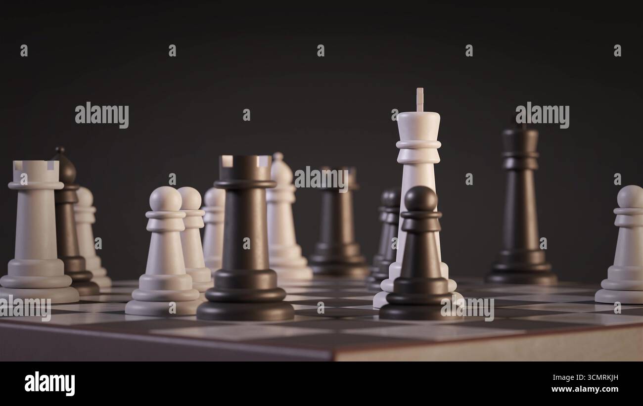 Chessboard loop animation rotating 3D animation Stock Photo - Alamy