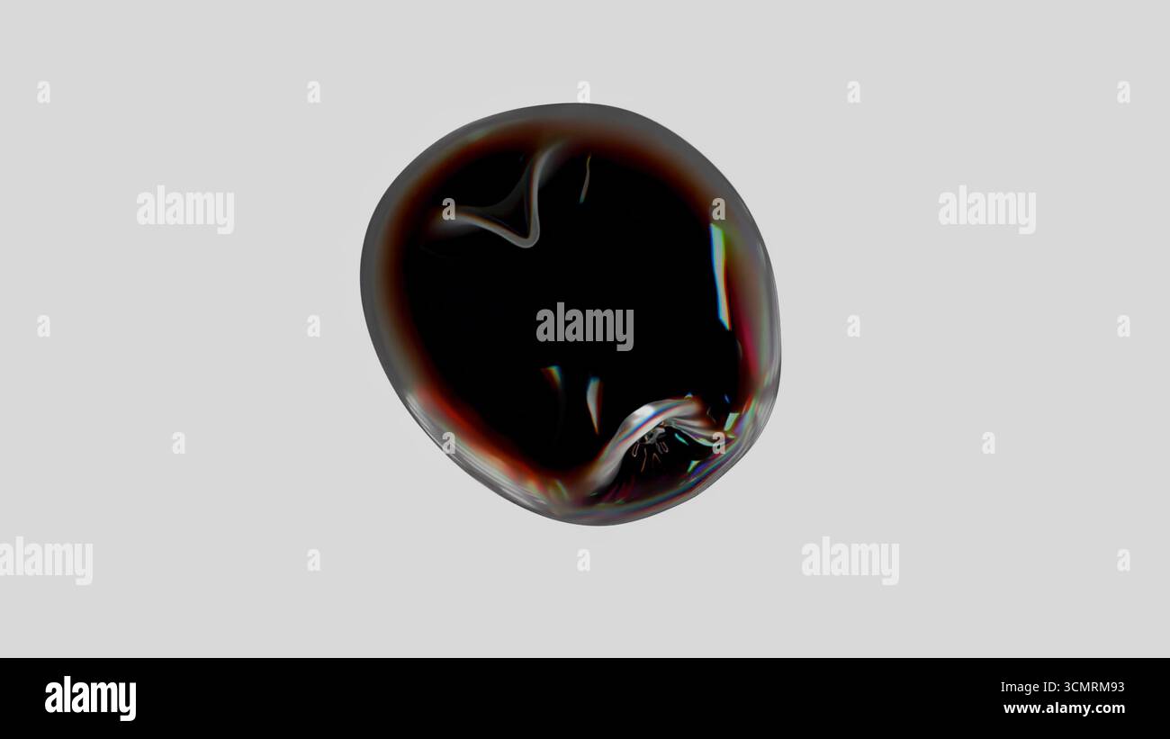 3d render abstract background glass shapes with refractions Stock Photo
