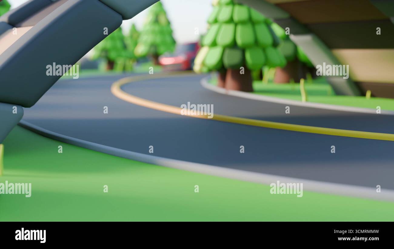 Racing Car Loop 3D satisfying animation Stock Photo - Alamy