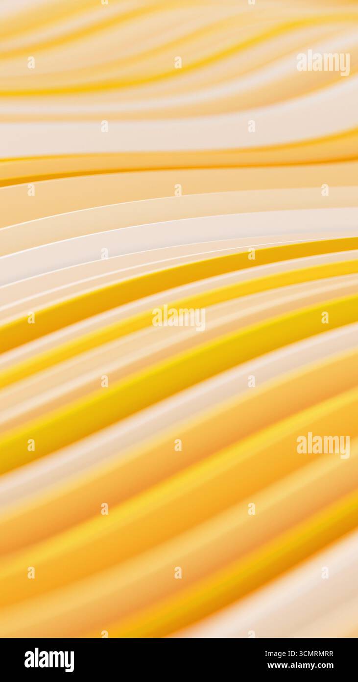 3d render abstract background with colorful waves in a vertical loop Stock Photo