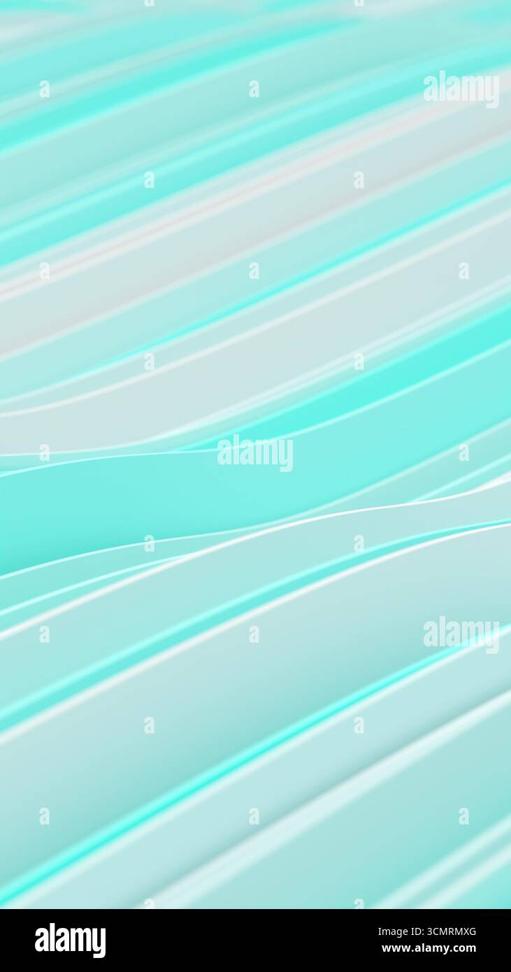 3d render abstract background with colorful waves in a vertical loop Stock Photo