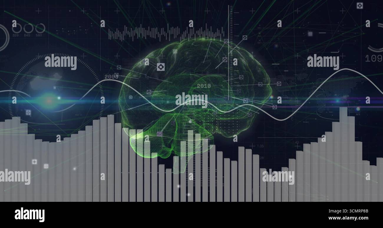 Displaying wireframe 3d brain hi-res stock photography and images - Alamy
