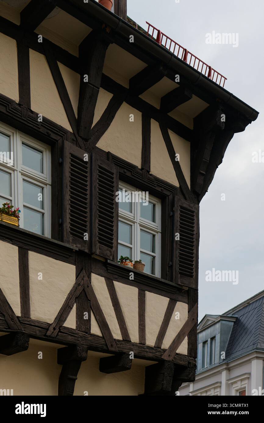 Top level of an eaves house in Forchheim from the 18th century. Stock Photo