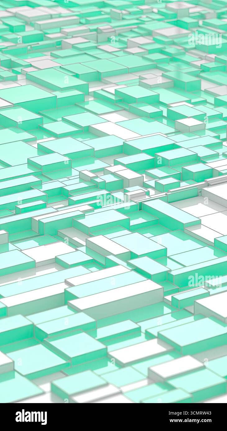 Geometric shapes background 3D rendering Stock Photo