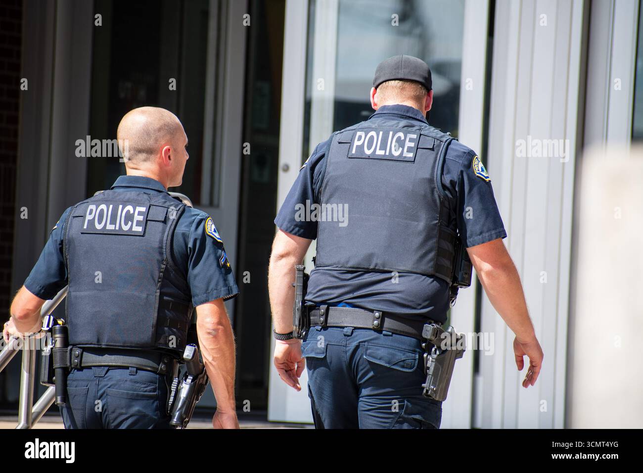 Provo Police Building Provo, Utah, USA. 15th Sep, 2025. Provo Police Department officers walk ...
