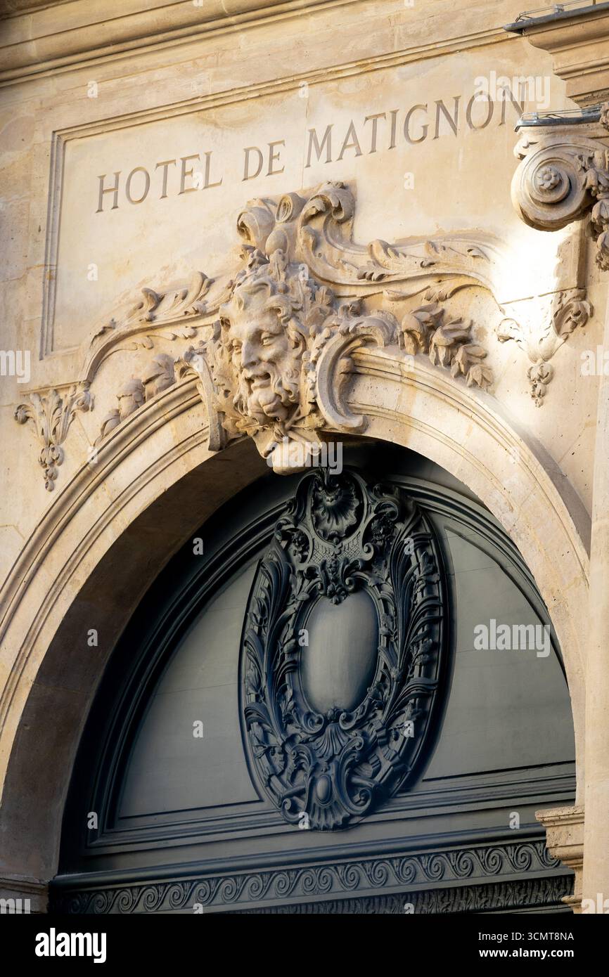 Hotel matignon entrance hi-res stock photography and images - Alamy
